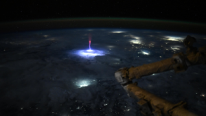 Astronaut's Space-Based Photo of Red Sprite Lights Up Atmospheric Research