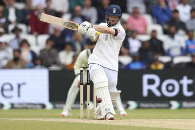 Ben Duckett in action during a Test match against India.