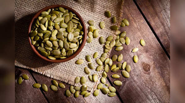 Nutritious green pumpkin seeds