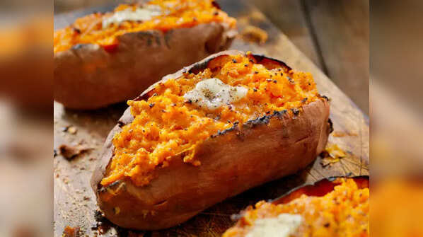 Vibrant orange sweet potatoes