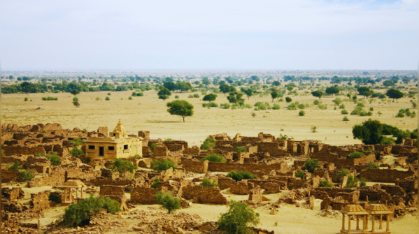 Abandoned houses in Kuldhara village, Rajasthan