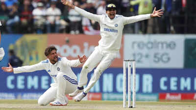 Kuldeep Yadav in action