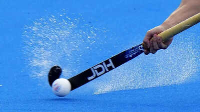 Hockey players in action