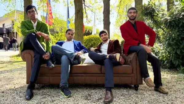 Indian chess stars Gukesh, Vidit, Erigaisi, and Praggnanandhaa