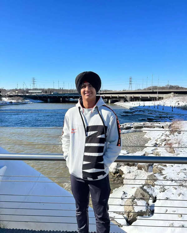 Harvansh Singh visiting his father in Canada