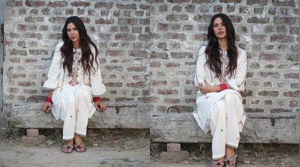 Sonam Bajwa looking radiant in a traditional outfit